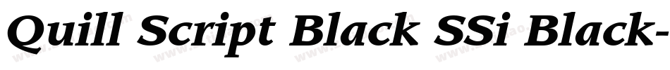 Quill Script Black SSi Black字体转换
